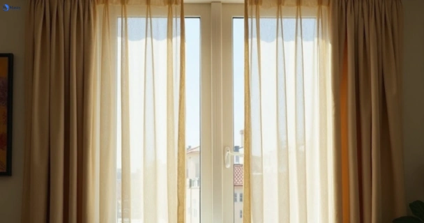 Dull dusty drapes in dendy-vic before professional cleaning